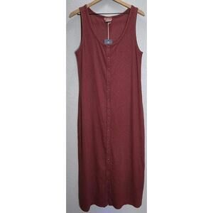 Universal Thread Ribbed Button-Front Midi Dress-Womens XL -Mauve